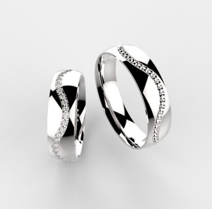 00001 snubní prsteny MAGALIE bílé