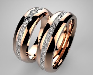Luxusní zlaté snubní prsteny