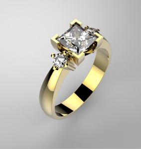 Zlatý luxusní prsten