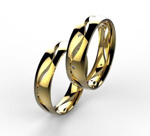 00003 snubní prsteny Dariana 8 x kam 1 mm žluté
